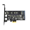 Karty 2X USB 3.0 Typec M.2 Adapter PCIE M2 SSD SATA B KLUCZ DO PCIE 3.0 KARTA RITER KONTRERTER KARTA 2280 2260 2242 2230 NGFF