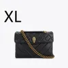 Kurt Geiger London Black Medium 26cm Cross Body Sacs Vérineurs de main en cuir Vintage Chains Messenger Sac en cuir Tote Han286p