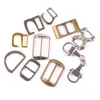 20 -stcs metalen adjusters gespen Gold Sliver beha -ringen en schuifregelaars Strap adjusters