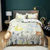 Animal Duvet Cover Set Queen Cute African Animal Print Twin Bedding Set Microfiber Colorful Jungle Animals Zoo Party Quilt Cover