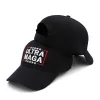 Вышивка Trump Fans Hats Black Red Ultra Maga Baseball Cap для мужчин и женщин Новый 0410