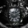 Hoge kwaliteit goedkope zwarte croco pvd zwart met dial heren horloge kwarts chronograaf slangenhuid patroon schuim goedkope horloges253j