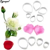 Rose Petal Silicone Veiner Cutter Cutter Bolo Decorating Sugarcraft Gumposte Resina Clay Water Paper Mold CS158