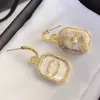 Good Sell Diamond Flower Stud Oread Oreads Oreads Deisgner Jewelry Brand LETTER HIGHED 925 Silver Earring Fashion Eard Trop Strop