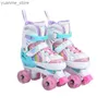 Patins em linha patins crianças de 2-5-8-10 anos para iniciantes Darling Flash Flash de quatro rodas de duas rodas de dois skates de linha meninos meninas deslizantes deslizando quad Y240410