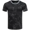 Hommes tactical militaire T-shirt 3d imprimé à manches courtes Camouflage de l'armée T-shirts Round Round Camo Camo Tee Tee Top Streetwear 240410