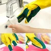 Walfos Kreatywne mycie rękawiczki do czyszczenia ogrodowego Kuchnia danie gąbki gumowe rękawiczki do czyszczenia domowego do zmywarki do naczyń