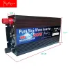 Pure Sine Wave Inverter 12V 24V 48V 60V 220V 3000W 4000W spänningstransformator Solar Power Inverter DC12V till AC 220V Converter LED