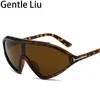 Lunettes de soleil surdimensionnées Punk One-Piece Shield Men 2024 Squêtes de soleil carrés pour femmes Big Frame Eyewear Shades UV400