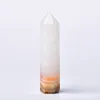 1pc Natural Crystal Point Afghan White Jade Healing Obelisk Quartz Wand Ornament for Home Decor Reiki Energy Stone Pyramid gift