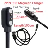 Kabel ładowania ładowania magnetycznego dla uniwersalnego podłączonego inteligentnego zegarku Smart Clock 2,84 mm 4 mm magnes Suctio 2pin USB ładowarka zasilająca