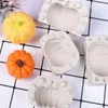 Halloween Kształt dyni świec DIY pleśń aromaterapia tynk świeca 3D silikonowa pleśń ręcznie wykonana aromat świece mydła pleśń