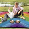 Blankets Moisture-proof Outdoor Picnic Mat Portable Sand Beach Mats Foldable Lightweight Camping Travel Blanket