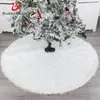 Bolha beijo 1pc White Christmas Tree Scury Mat Ornamentos de casamento aniversário luxuoso tapete de peles