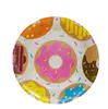 Papier Donut wachsen Kuchen -Topper Glitzer Gold Zwei süßer Cupcake Topper Alles Gute zum Geburtstag Pull FLOW Banner Spirale Hanging