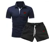 Men's Tracksuits Leisure Sports Set In Stock Summer Short Sleeved Shorts Casual POLO Shirt