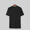 T-shirts pour hommes Incerun Tops 2024 Style coréen Beau Office Split Design T-shirts décontractés Simple All-Match à manches courtes Camiseta S-5XL