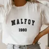 Malfoy1980 T-shirt Magic Movie Inspired Wizard World Shirt Vintage Magic Wizard School Tees Women Draco Malfoy koszulki