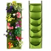 7 Pocket Vertical Growing Planting Bag Felt Fabric Wall Hanging Flower Vegetable Growing Container Outdoor Indoor Garden Planter