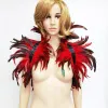 Scialle di piuma fai -da -te Carnevale Feather Collar Carneval Costume Victorian Gothic Cosplay Spalla Avvolgimento del Capo Cosplay Decorativo