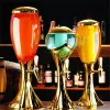 1.5 L Plastic Tabletop Wine Beer Tower Beverage Juice Dispenser with LED Colorful Shinning Lights Golden and Silver wine pourer