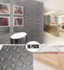 3D Foam Wall Panels Grey Color Peel and Stick Brick Wallpaper SelfAdhesive Removable for TV Walls Background Wall Decor6807615