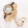 Relógios de pulseira de pulseira de luxo para feminino de pulseira para o relógio Diamond Ladies Sports Dis Dial Red Wrist Relógio Relogio feminin
