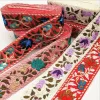 1 Yards Embroidery Lace Floral Lace Ribbons Vintage Embrodered Lace Trimming DIY Crafts Handmade Fabric for Bag Clothing