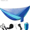 Hammocks The upgraded mosquito net hammock can automatically open at a high speed. is designed for outdoor parachutes and swinging rocking chairsQ