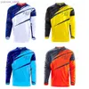 Fietsende shirts tops heren vleermuis downhill t-shirt motorcross jersey mountain bike jersey motorfiets sportkleding kleding maillot ciclismo hombre y240410