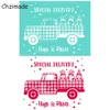 Chzimade Happy Valentine's Day Love Self-adhesive Silk Screen Printing Stencil Mesh Transfer voor T-shirt tas Diy Home Decoratie