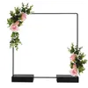 Fleurs décoratives Floral Hoops Centorpiece carré Metal Couronne de couronnes Circle Table Centre DIY Catcher de rêve Garland Hoop Wedding