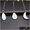 Colliers pendants 1pcs Natural Amazonite Stone Geometric Shape Charms Collier For Men Femmes Lucky Reiki Guérison Chaîne de pull tendance Dhakw
