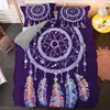 Psychédélique Bohemian Dreamcatcher Set Single King Queen Size Coup de couette avec taie d'oreiller 2/3 pcs