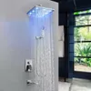 Skowll yağış duş musluk seti LED banyo duş sistemi duvara monte küvet duş, krom SK-7617