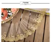 3yards Soft Ivory Tulle Mesh Fabric Gold Venis Lace Trim Broidery Couture Crafts Doll Materif