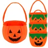 Halloween Pumpkin Candy Sac Trick or Treat Witch Cat Cat portable Sacs de rangement de biscuits pour les enfants Halloween Party Gifts Packing Decor