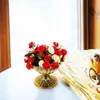 Vazen bloem vaas vintage home decor pot metaal urn plantenbak goud ijzer middelpunt tafel centerpieces banket