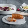 Keramikgeschirr Frühstück Flachgerichte Suppenplatte Reis Salatplatten kreativer Gerichtsschild -Rindfleisch -Steak -Teller Abendessen Teller