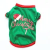 Dog Apparel Cottton Clothes O Neck T-shirt Christmas For Small Large Cat Year Costume Supply Pet