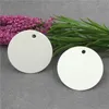 White Round Shape Paper Tags Labels DIY Printing Logo Craft Handmade Hang Tags Stickers Wedding Gifts Bags Bulk Accept Custom