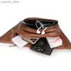 Sport Bags Mens PU leather waist bag with multifunctional single shoulder cross body underarm chest bag for business leisure sports waterproof Y240410