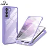 Luxury 360 Full Body Front+Back Clear Phone case For Samsung S22 S21 Plus Ultra FE A53 A33 A13 A72 A52 A32 A22 A82 A71 A51 Cover