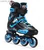 Skates à rouleaux en ligne professionnels fantaisie plats en ligne 4 roues roller patins de patins de course adulte slalom slidingslalom baskets patines y240410