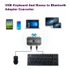 Hubs Bluetooth Hub USB 5.0 Teclado com fio e mouse para hub USB Support 8 Dispositivos para tablet, laptop, celular