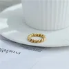 Anello a catena attorcigliata in acciaio inossidabile minimalista da 4 mm per donne anelli intrecciati intrecciati gioielli impermeabili 240322