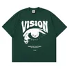 Мужская футболка негабаритная 100% хлопчатобумажные глаз график корейский лето Y2K Tops Tees Streetwear Harajuku с коротким рукавом эстетическая одежда 240410