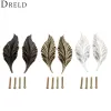 DRELD 2Pcs Novelty Leaves Furniture Handles Cabinet Knobs and Handles Drawer Wardrobe Door Kitchen Handle Furniture Hardware