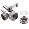 3 Way Tee Switch Faucet Adapter Connector Three-way valve for Shower Head Diverter Home bathroom Shower Faucets Water Separator