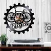 Bicycle Color Changing Wall Light Bike Laser Cut Vinyl Longplay Record Watch Clock Gear Vintage 12"Hanging Decor